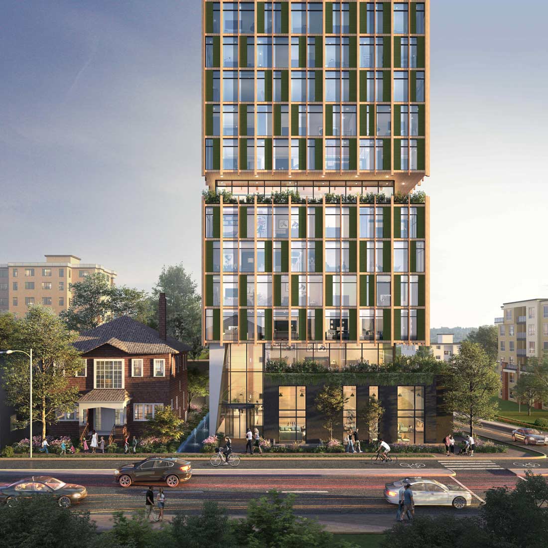 Merivale Tower by Iredale Architecture – 21-storey rental high-rise with articulated massing in New Westminster
